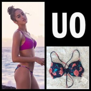 NWT UO Out from Under Floral Demi Bikini Top